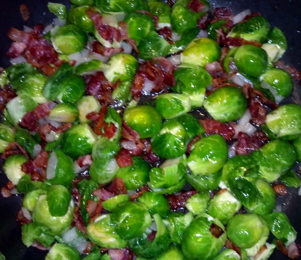 Brussel Sprouts, Bacon, Onion & Garlic! 